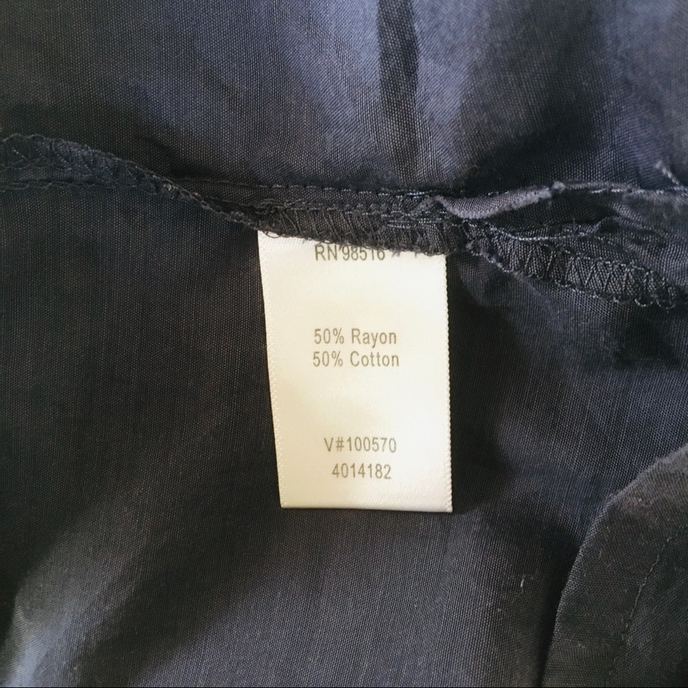 Coldwater Creek Navy Semi-Sheer Blouse M(10/12) - image 7